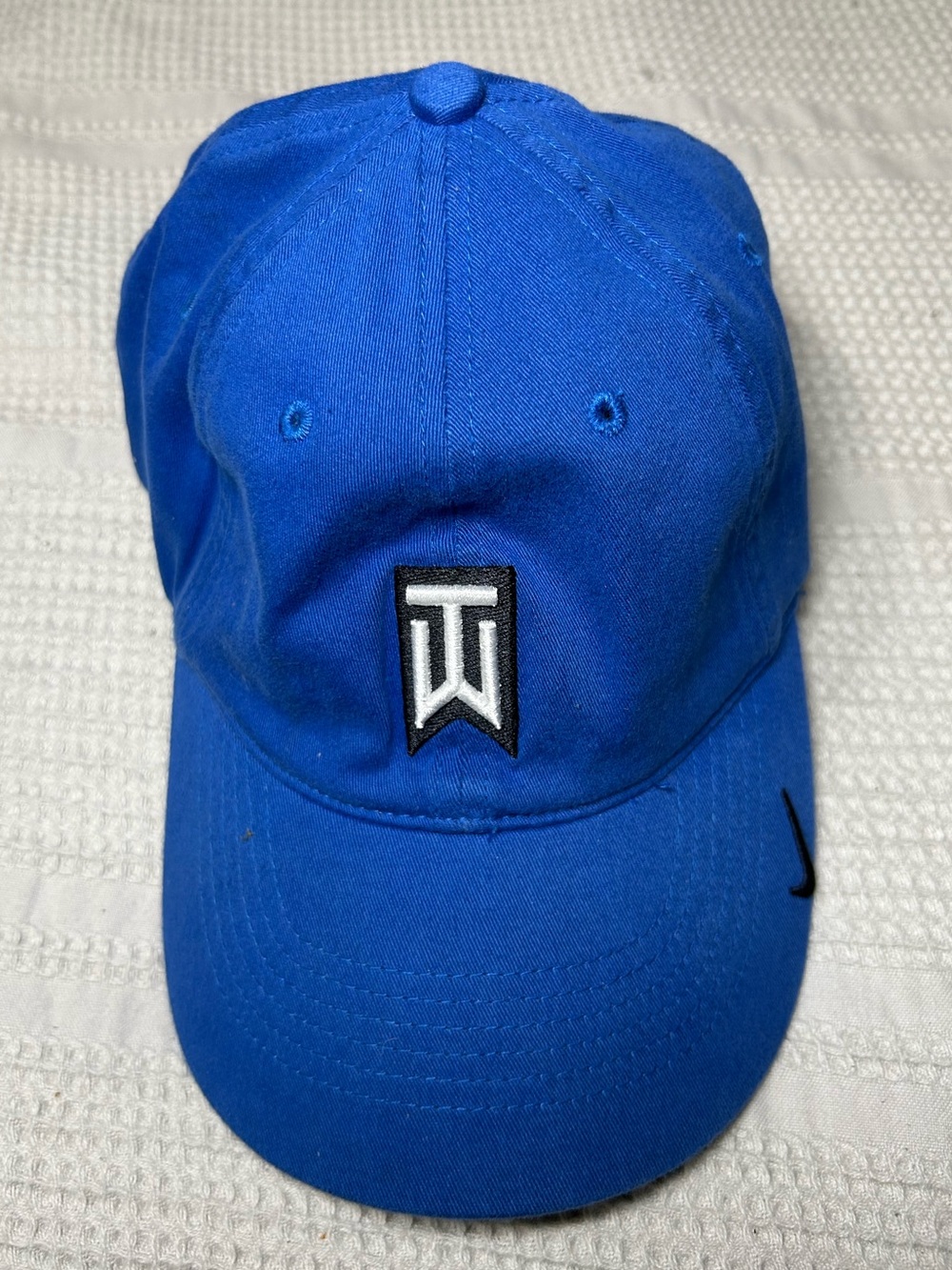 Nike Golf TIGER WOODS TW Embroidered Blue Fitted Hat Cap Adult